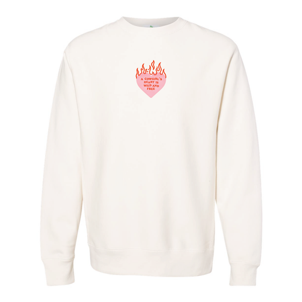 Cowgirl's Heart Is Wild And Free Crewneck