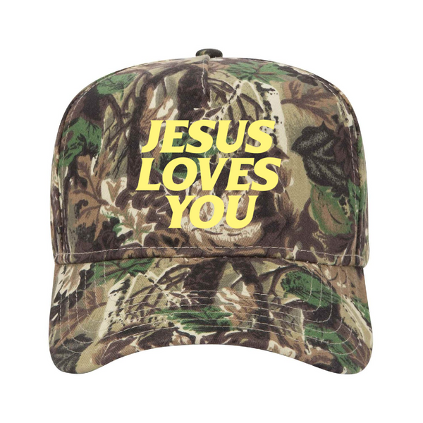 Jesus Loves You Camo Trucker Hat