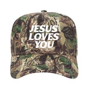 Jesus Loves You Camo Trucker Hat