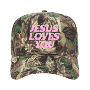 Jesus Loves You Camo Trucker Hat