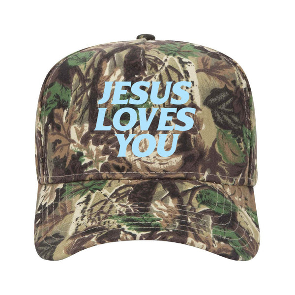 Jesus Loves You Camo Trucker Hat