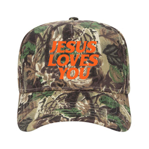 Jesus Loves You Camo Trucker Hat