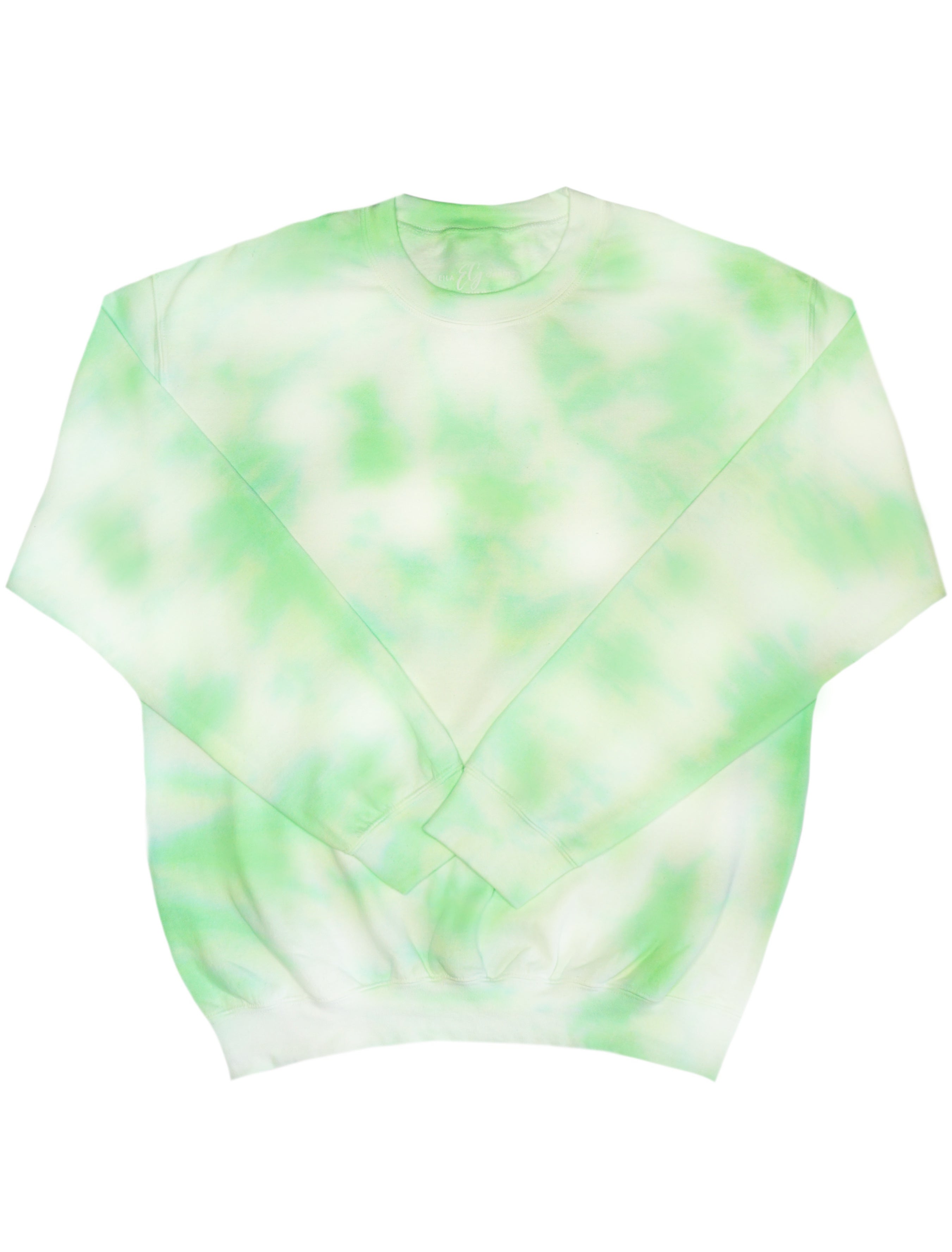 Lime Green Tie Dye Crewneck