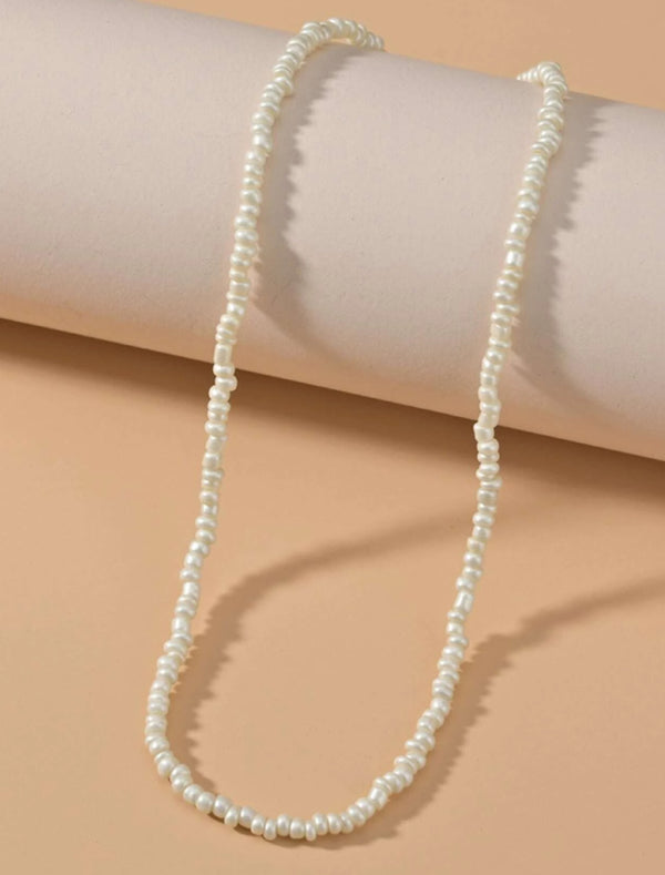 White Beaded Necklace