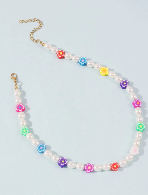 Flower Beaded Necklace